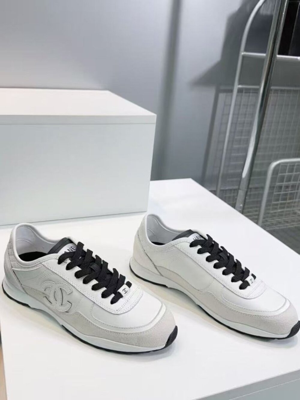🍓🍓Chanel Color-block Lace-up Sneakers🍡🍡